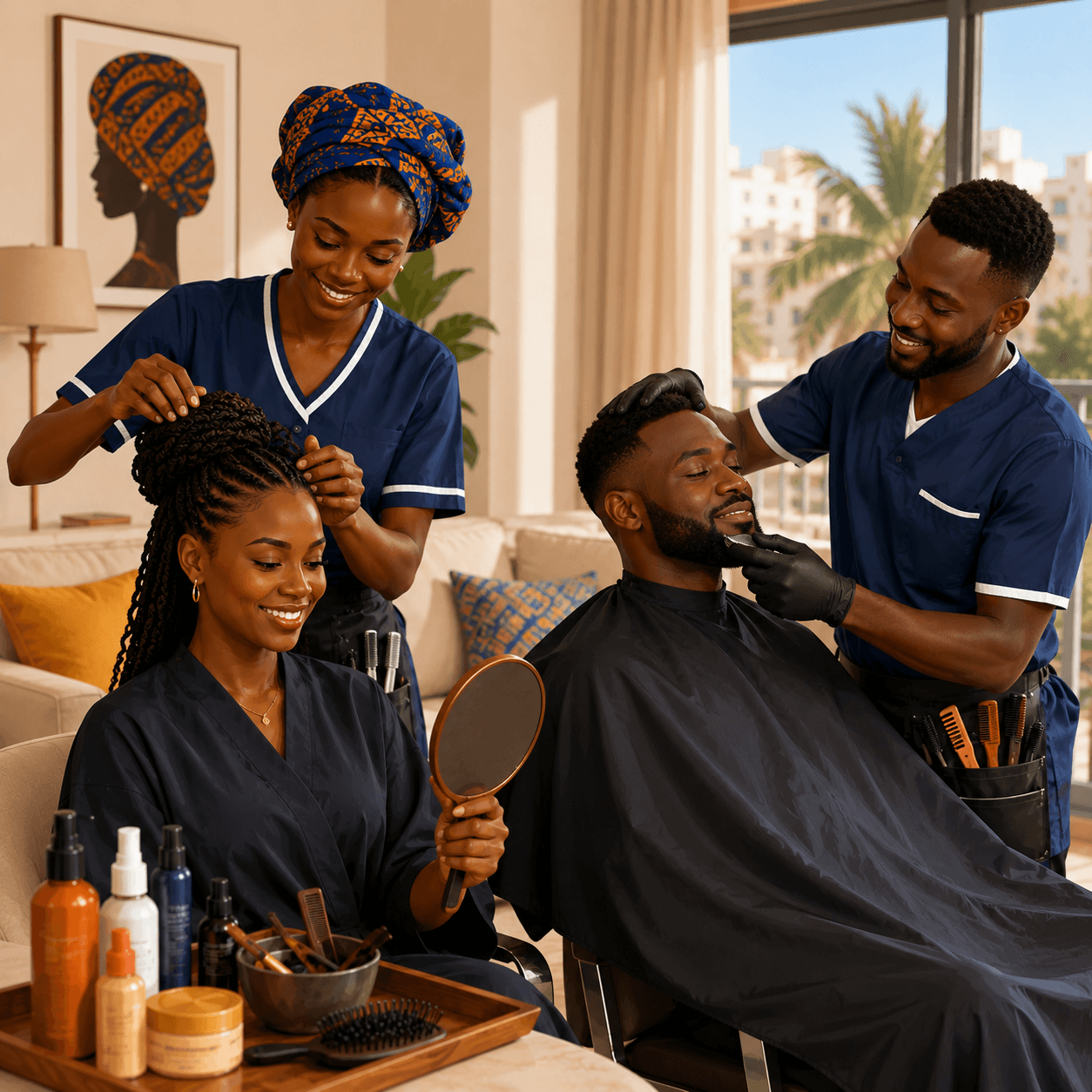 Illustration Coiffure & Beauté à domicile